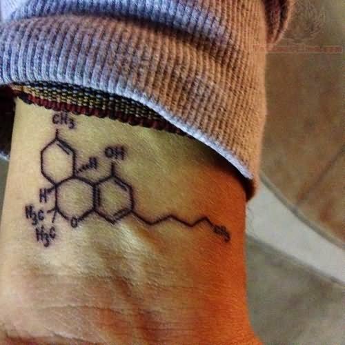Molecule Formula Tattoo On Wrist